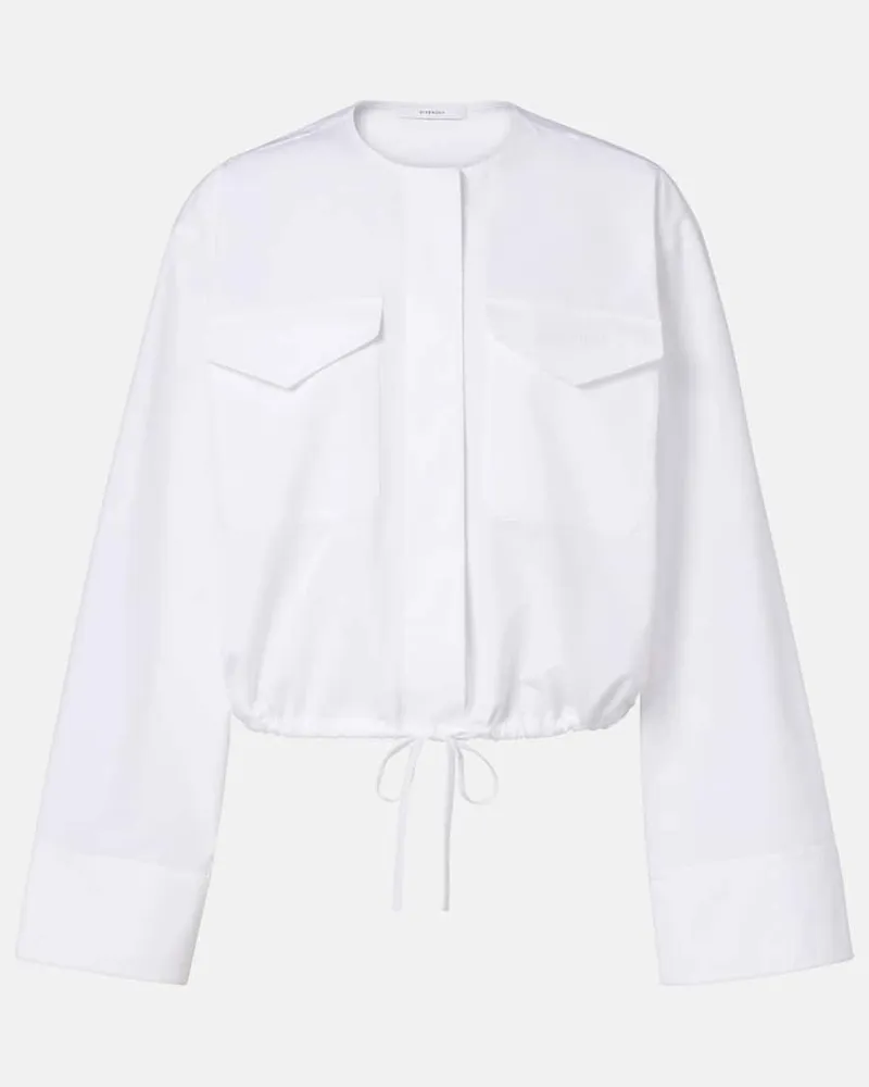 Givenchy Cropped-Hemd aus Baumwollpopeline Weiß