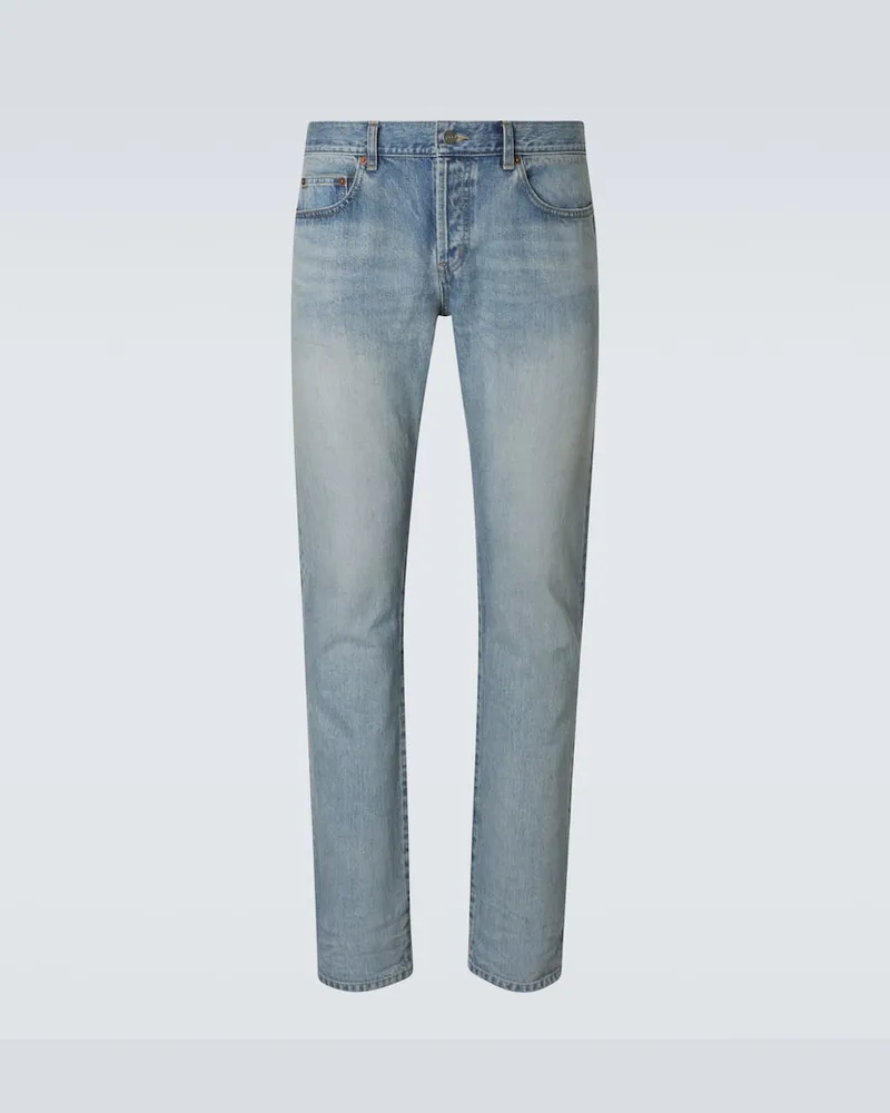 Saint Laurent Slim Jeans Blau