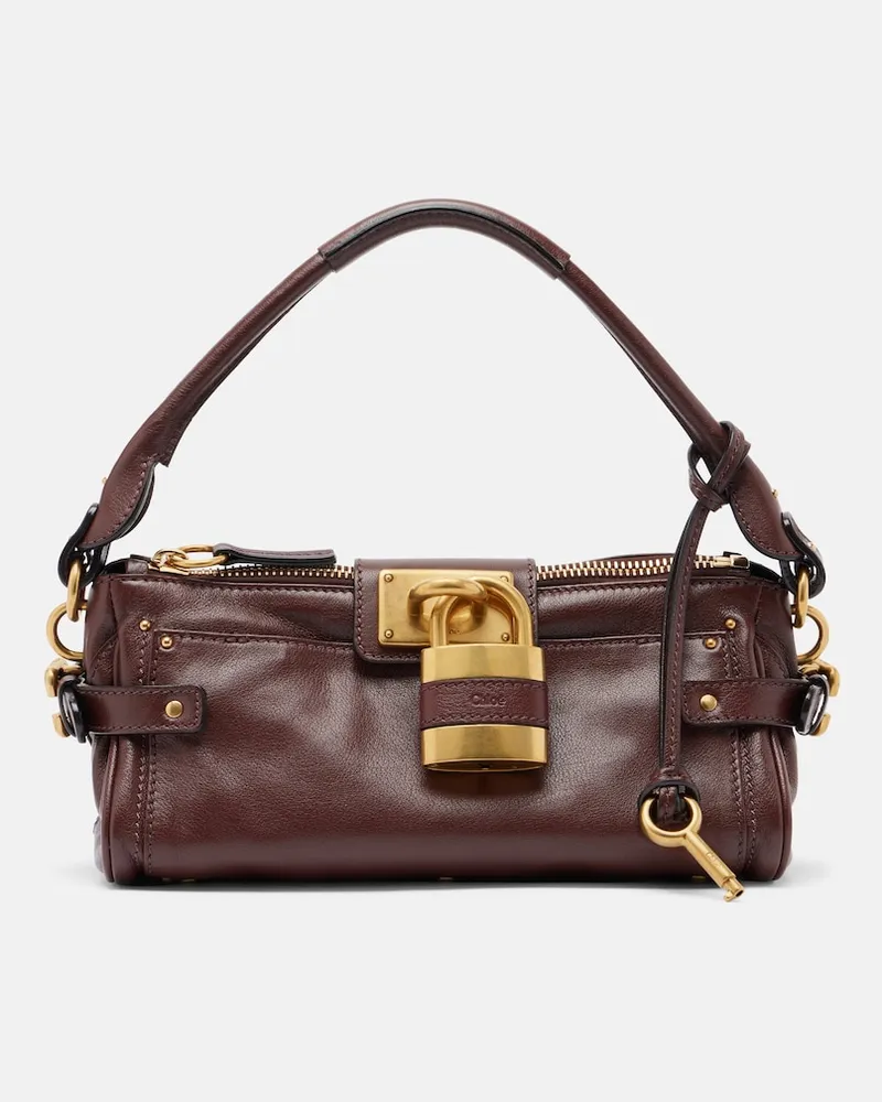 Chloé Chloé Schultertasche Paddington Small aus Leder Burgunderrot