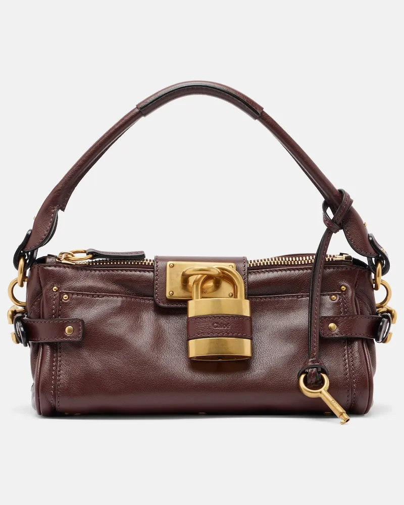Chloé Chloé Schultertasche Paddington Small aus Leder Burgunderrot