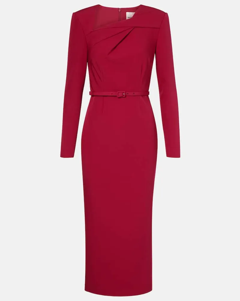 Roland Mouret Midikleid aus Crêpe Rosa