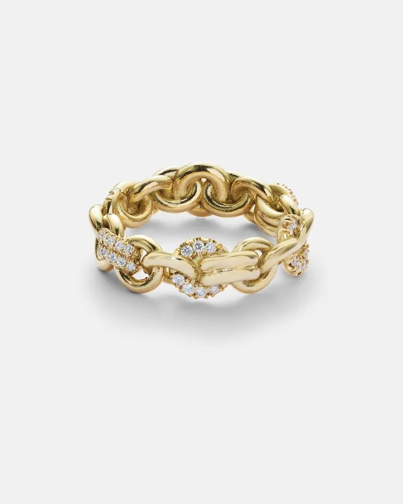 Spinelli Kilcollin Ring Fused Serpens Medium aus 18kt Gelbgold mit Diamanten Gold
