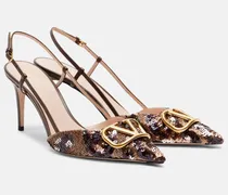 Slingback-Pumps VLogo Siganture mit Pailletten