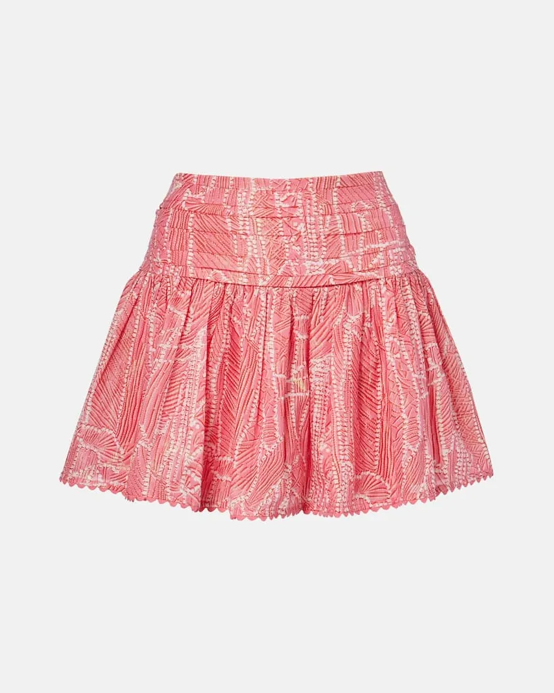 Poupette St Barth Bedruckter Minirock Colleen Rosa