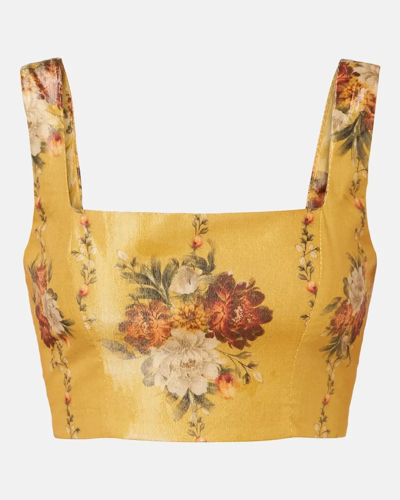 AGUA BENDITA Cropped-Top Amanda aus einem Baumwollgemisch Gelb