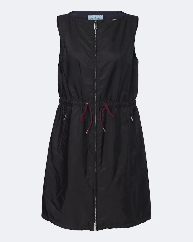 Prada Minikleid aus Re-Nylon Schwarz