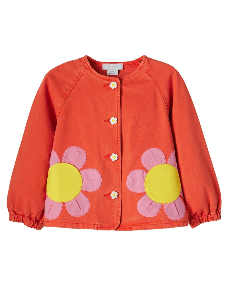 Stella McCartney Kids Jacke aus Denim Rot