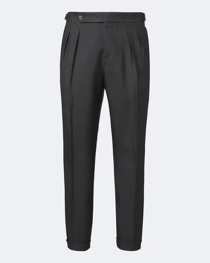 Brunello Cucinelli Straight Hose aus Seide Grau
