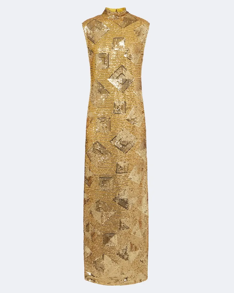 Taller Marmo Robe Miami mit Pailletten Gold