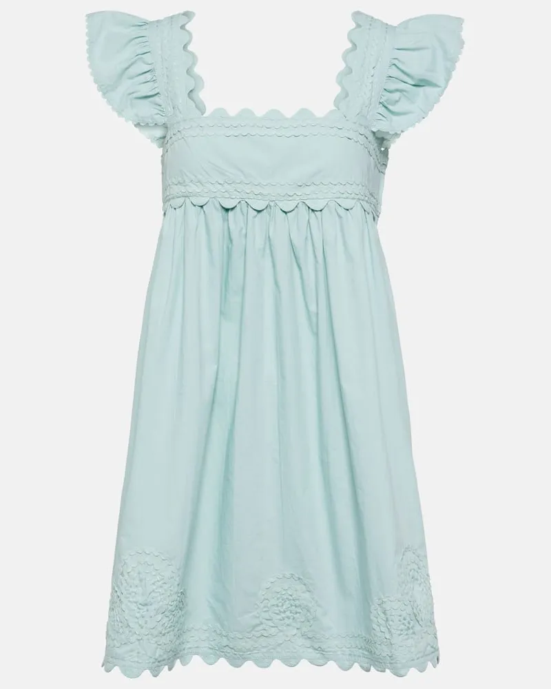 Juliet Dunn Minikleid aus Baumwolle Grün