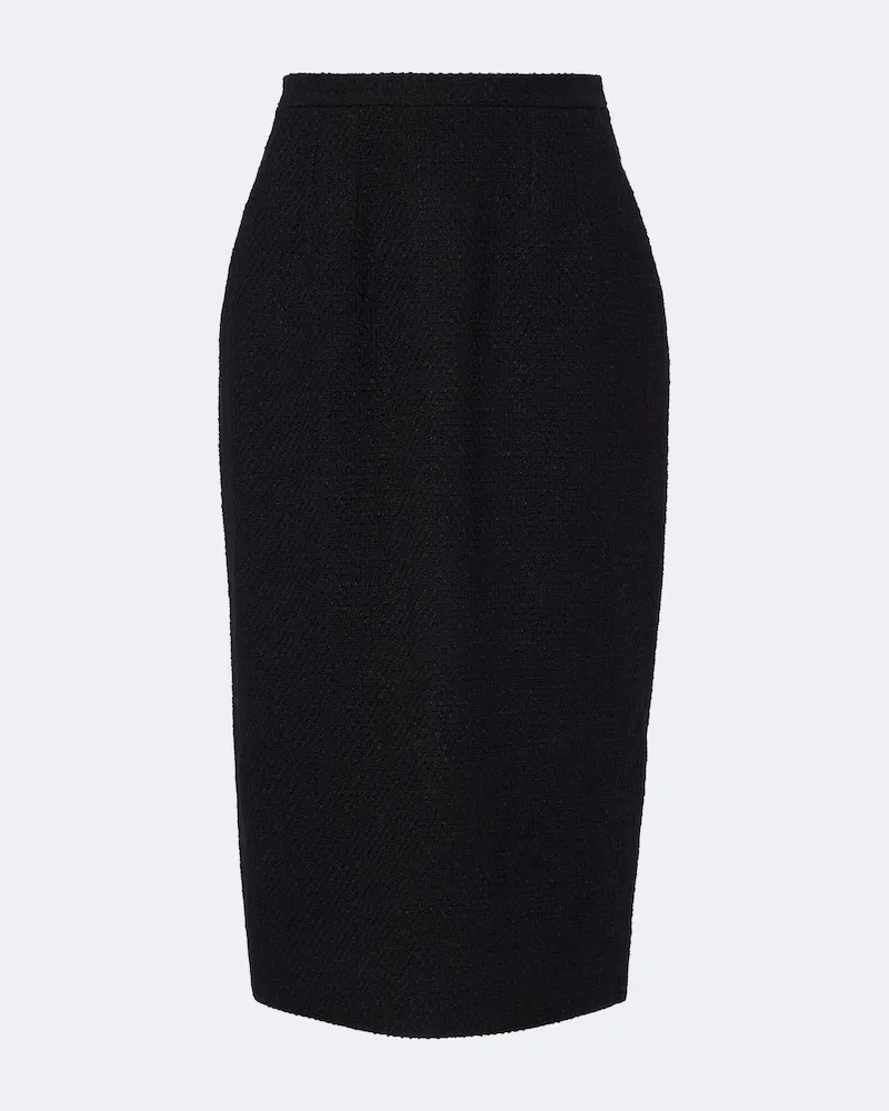 Dolce & Gabbana Bleistiftrock aus Tweed Schwarz