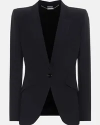 Alexander McQueen Blazer aus Crepe Schwarz