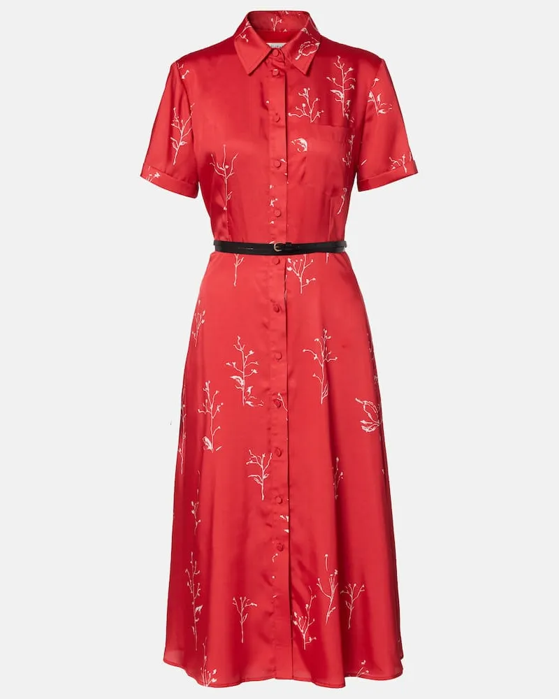 Altuzarra Bedrucktes Midikleid Kiera aus Seide Rot