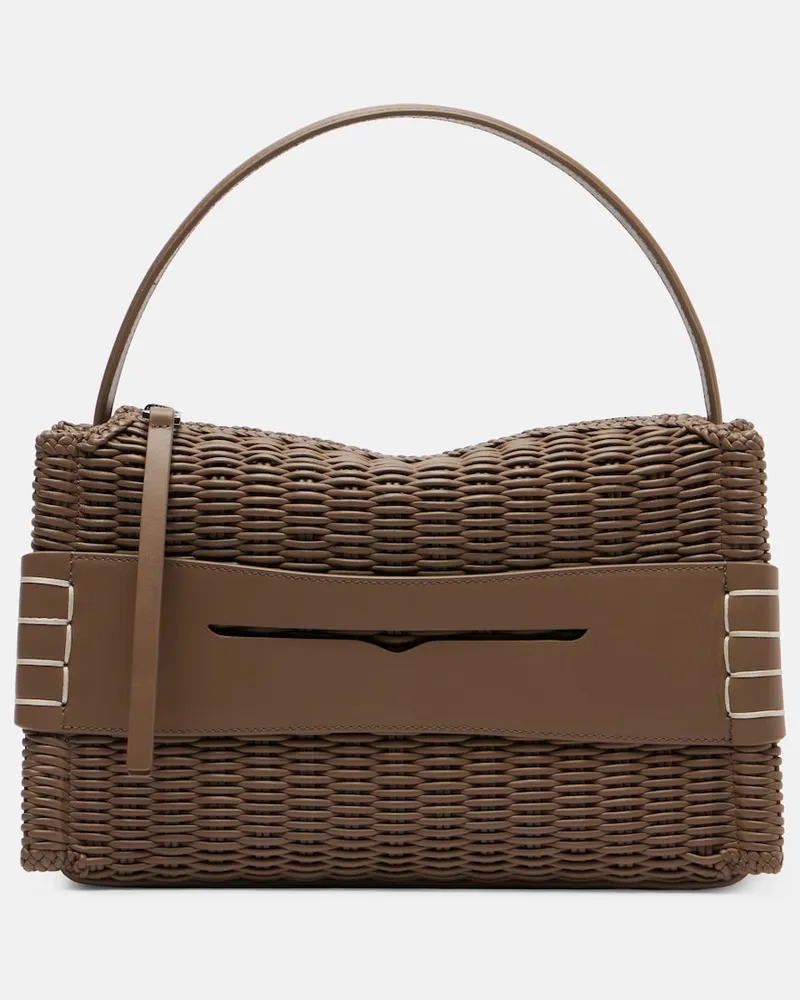 J.W.Anderson Schultertasche Loafer Medium aus Leder Braun