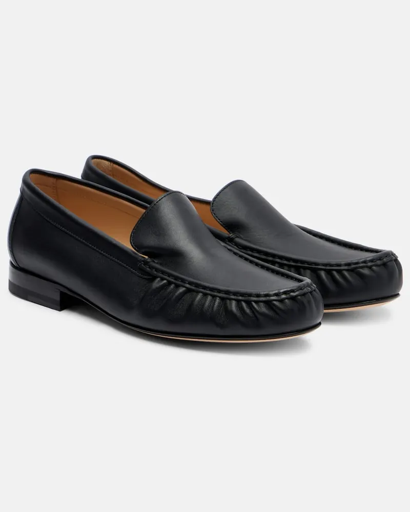Manolo Blahnik Loafers Leonda aus Leder Schwarz