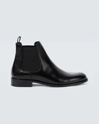 Giorgio Armani Chelsea Boots aus Leder Schwarz