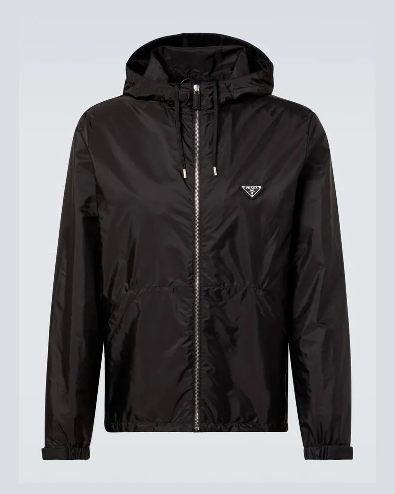 Prada Jacke aus Re-Nylon Schwarz