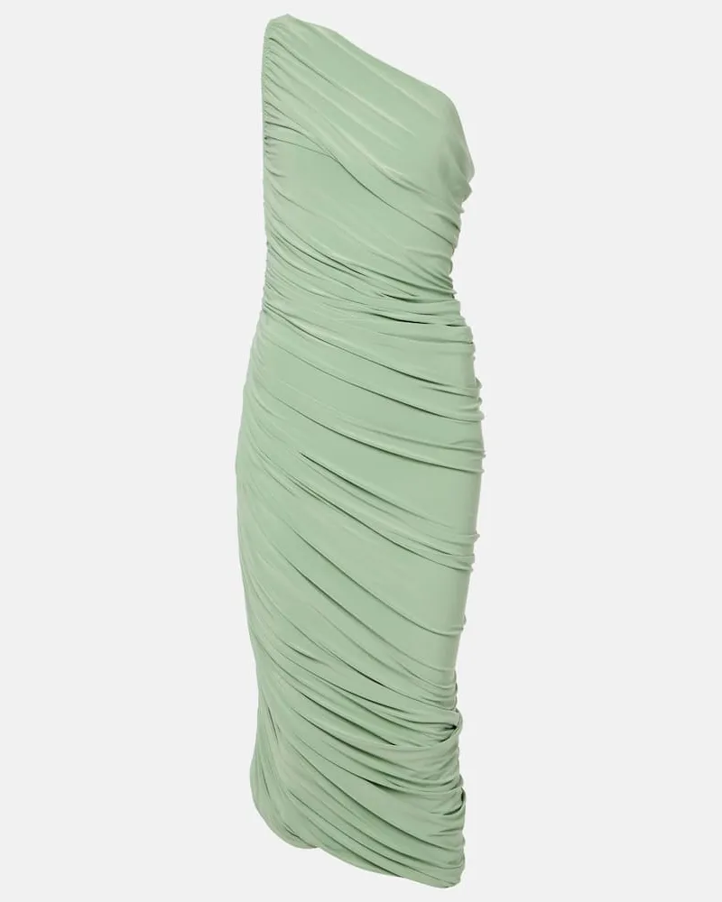 Norma Kamali One-Shoulder-Maxikleid Diana aus Jersey Grün