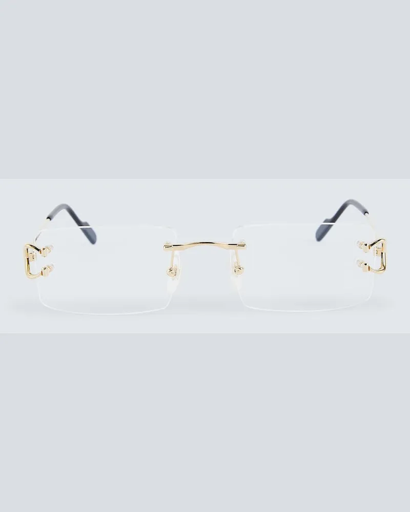 Cartier Eckige Brille Signature C De Cartier Gold