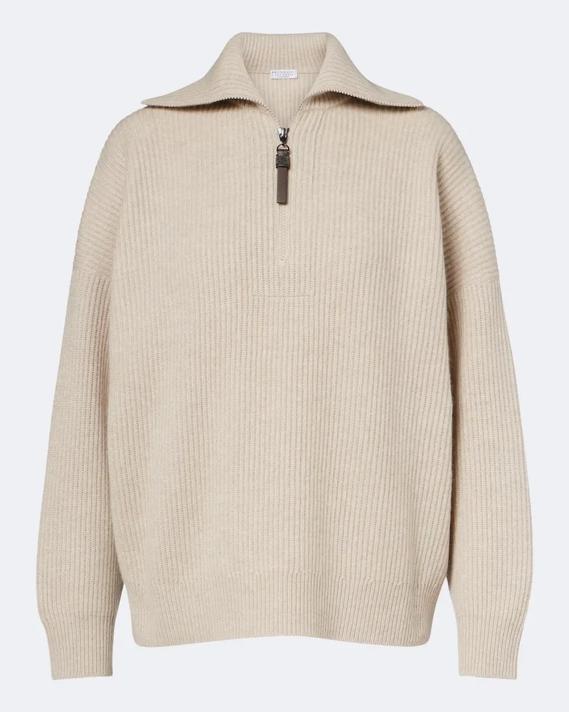 Brunello Cucinelli Pullover aus Kaschmir Beige