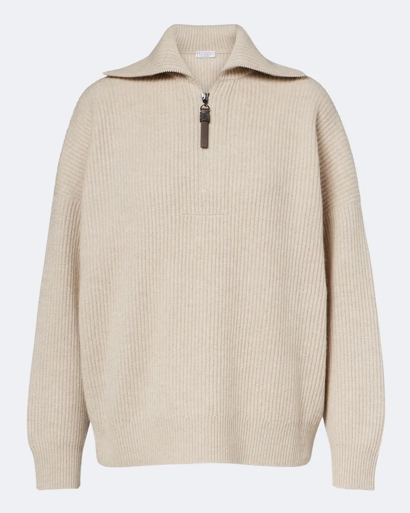 Brunello Cucinelli Pullover aus Kaschmir Beige