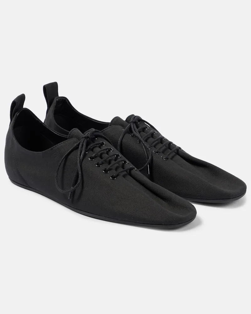 Totême Schnürschuhe aus Canvas Schwarz