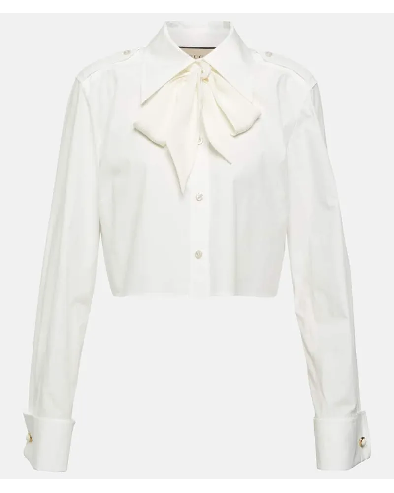 Gucci Bluse aus Baumwollpopeline Weiss