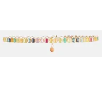 Choker Rainbow Eternity aus 18kt Gelbgold mit Edelsteinen