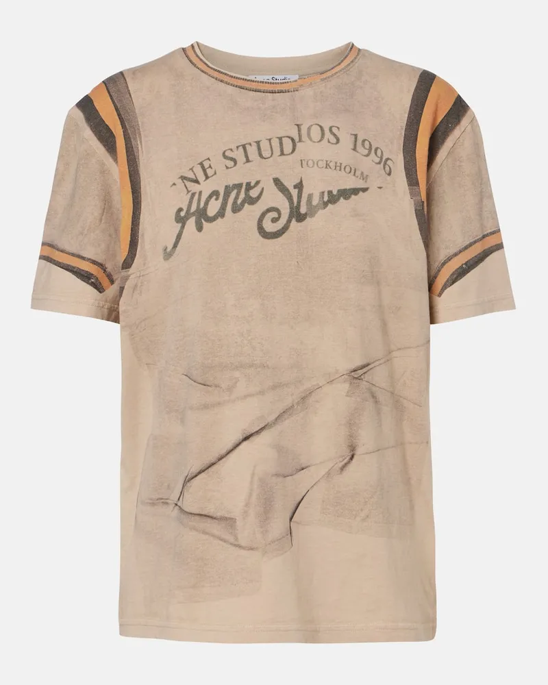 Acne Studios T-Shirt aus Baumwoll-Jersey Beige