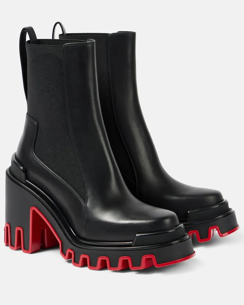 Christian Louboutin Ankle Boots Marchacroche Duna 95 aus Leder Schwarz
