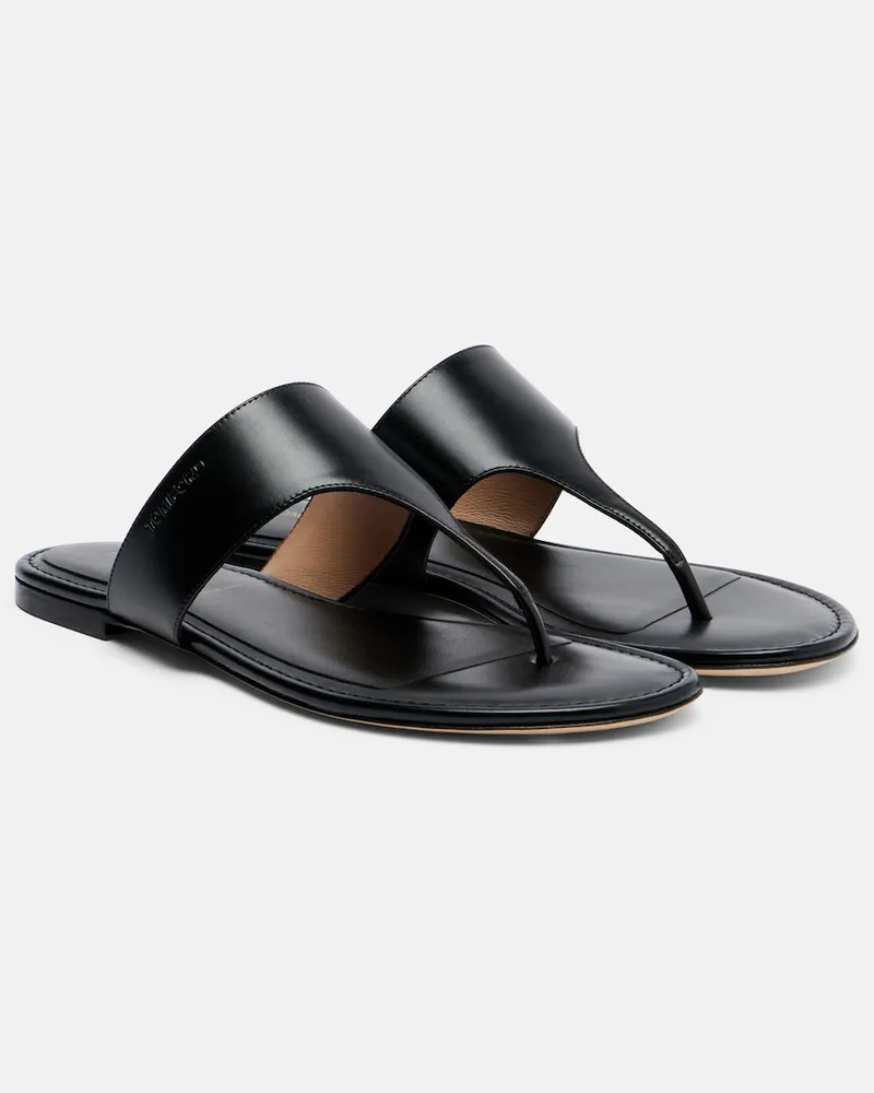 Tom Ford Sandalen aus Leder Schwarz