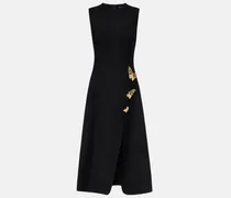 Verziertes Cocktailkleid aus einem Wollgemisch