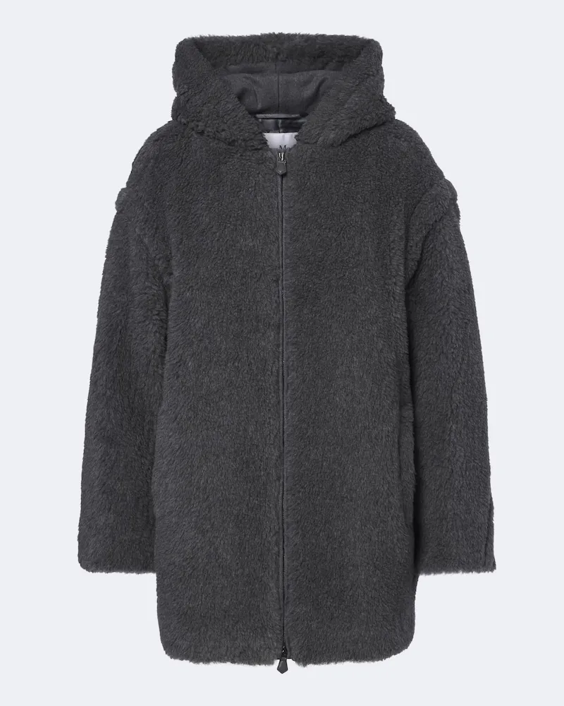 Max Mara Mantel aus Teddyfleece Grau