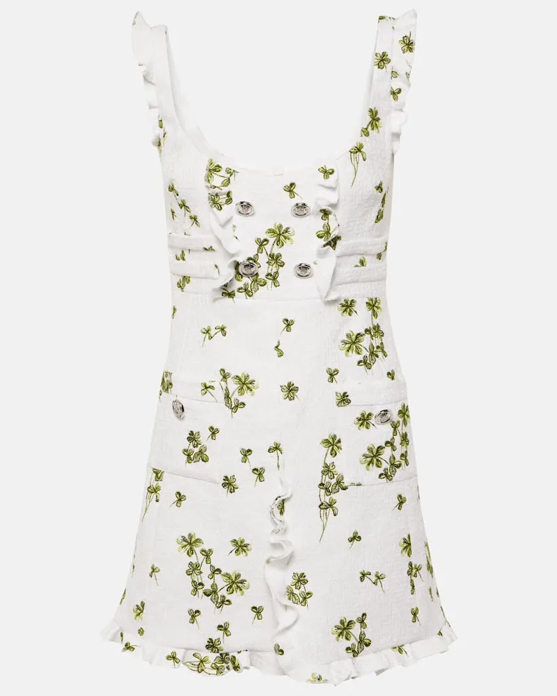 Giambattista Valli Besticktes Minikleid aus Bouclé Multicolor