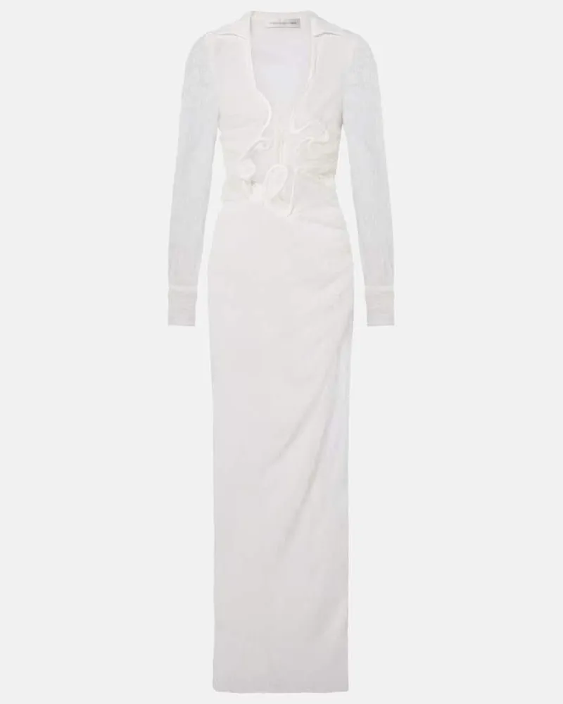 Christopher Esber Robe Venus aus Spitze Weiß