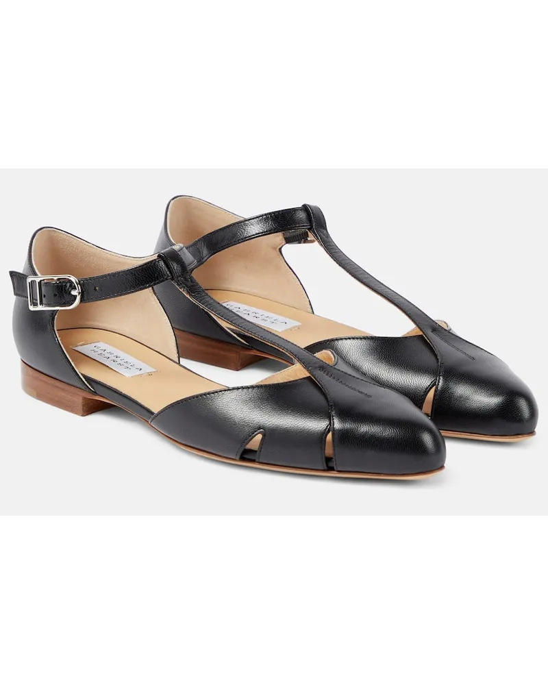 Gabriela Hearst Ballerinas Harlow aus Leder Schwarz