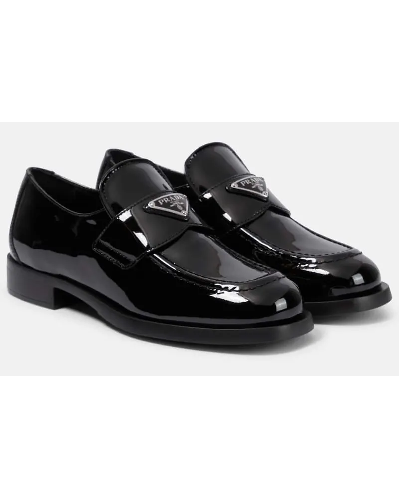 Prada Loafers aus Lackleder Schwarz