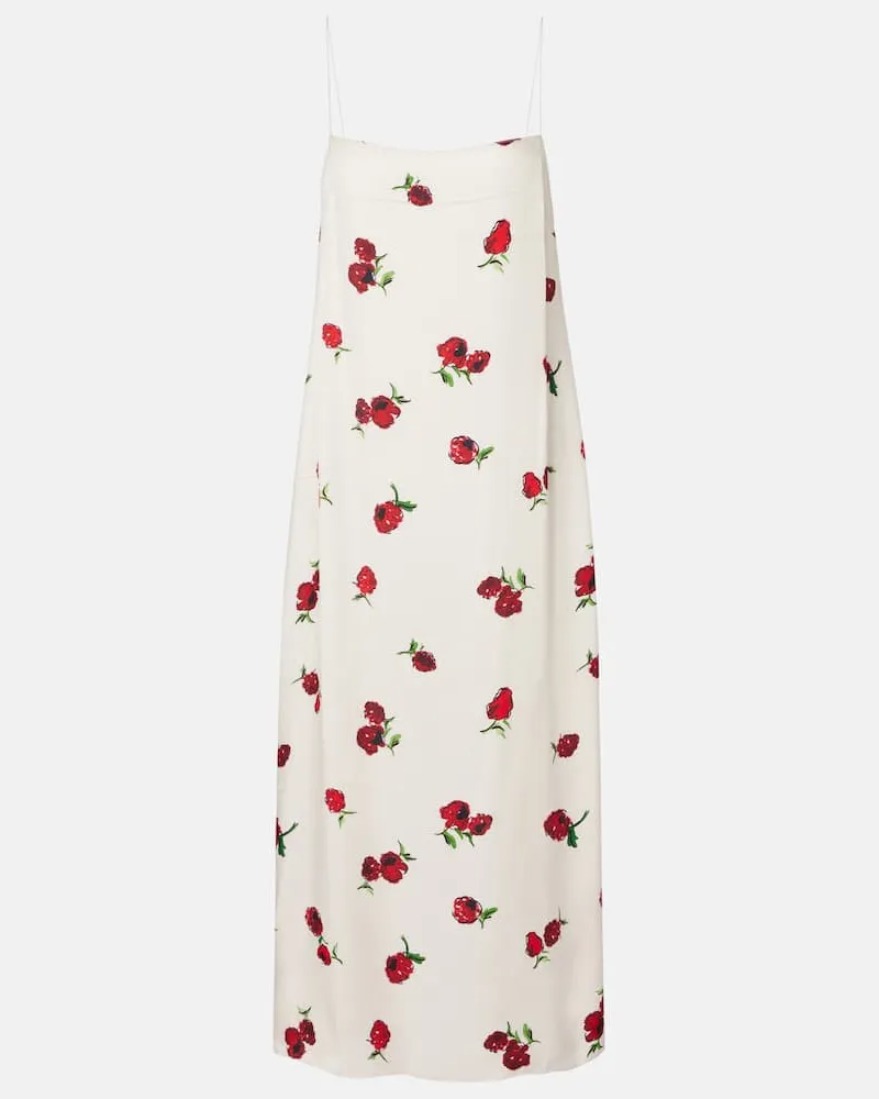 KHAITE Slipdress Sicily aus Twill Weiß