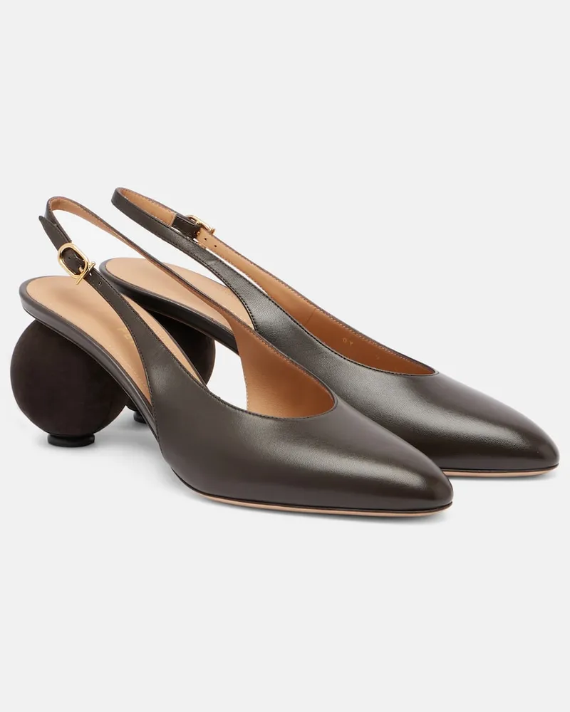 Ferragamo Slingback-Pumps Tessie 70 aus Leder Braun