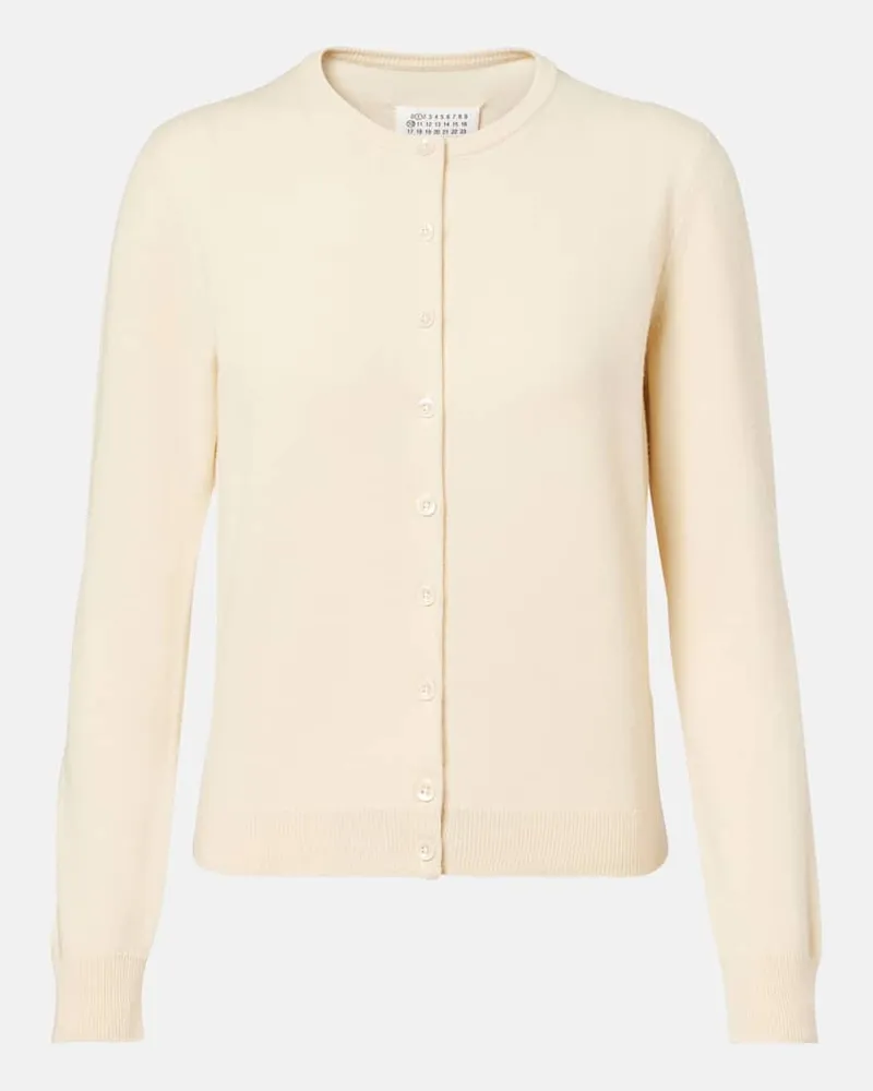 Maison Margiela Cardigan aus Wolle Beige