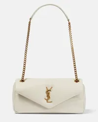 Saint Laurent Schultertasche Calypso aus Leder Weiss