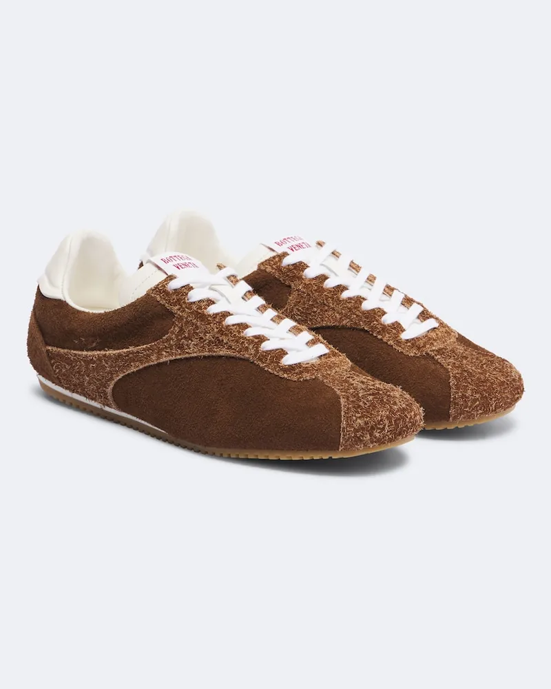 Bottega Veneta Sneakers Shot aus Veloursleder Braun
