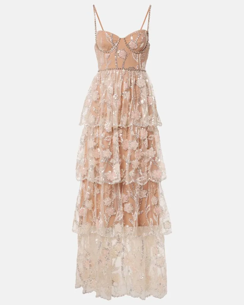 Self-Portrait Verzierte Robe Pink