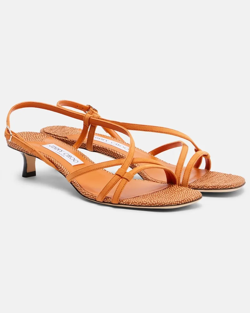 Jimmy Choo Sandalen Farris aus Leder Orange