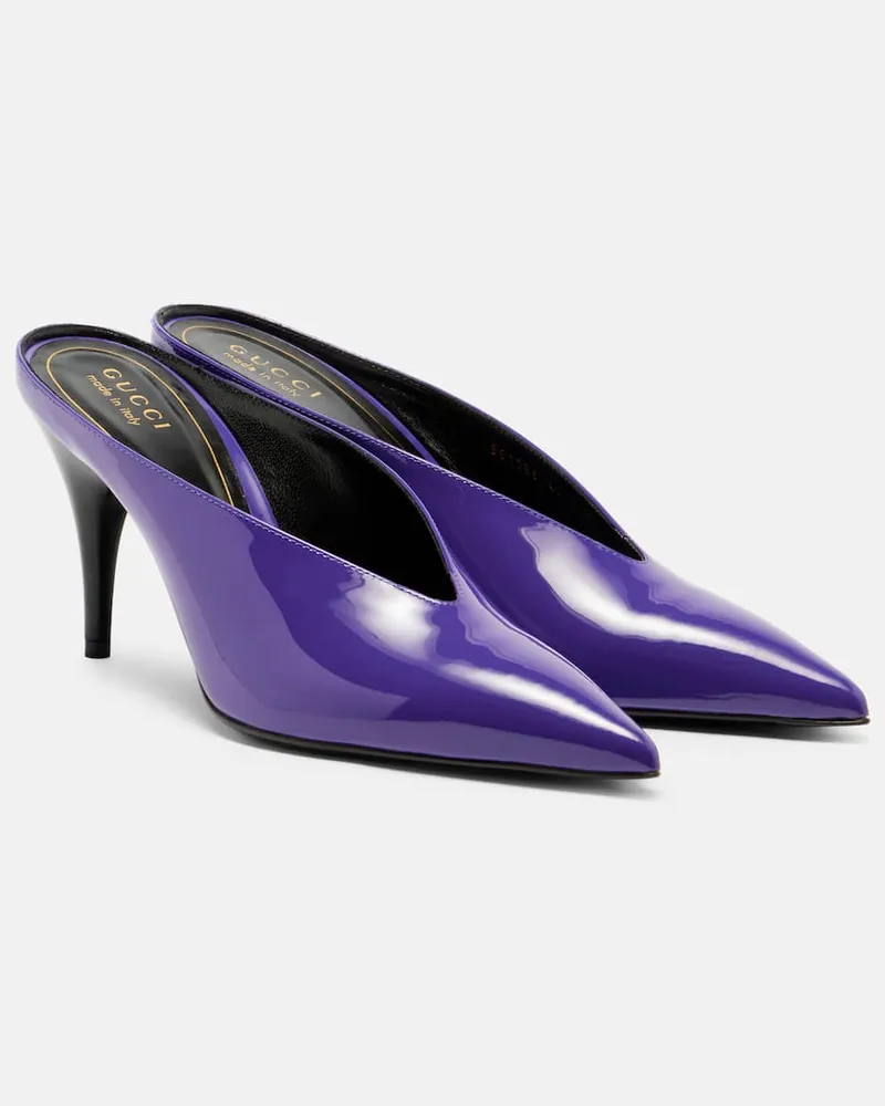 Gucci Mules Gucci 97 aus Lackleder Lila