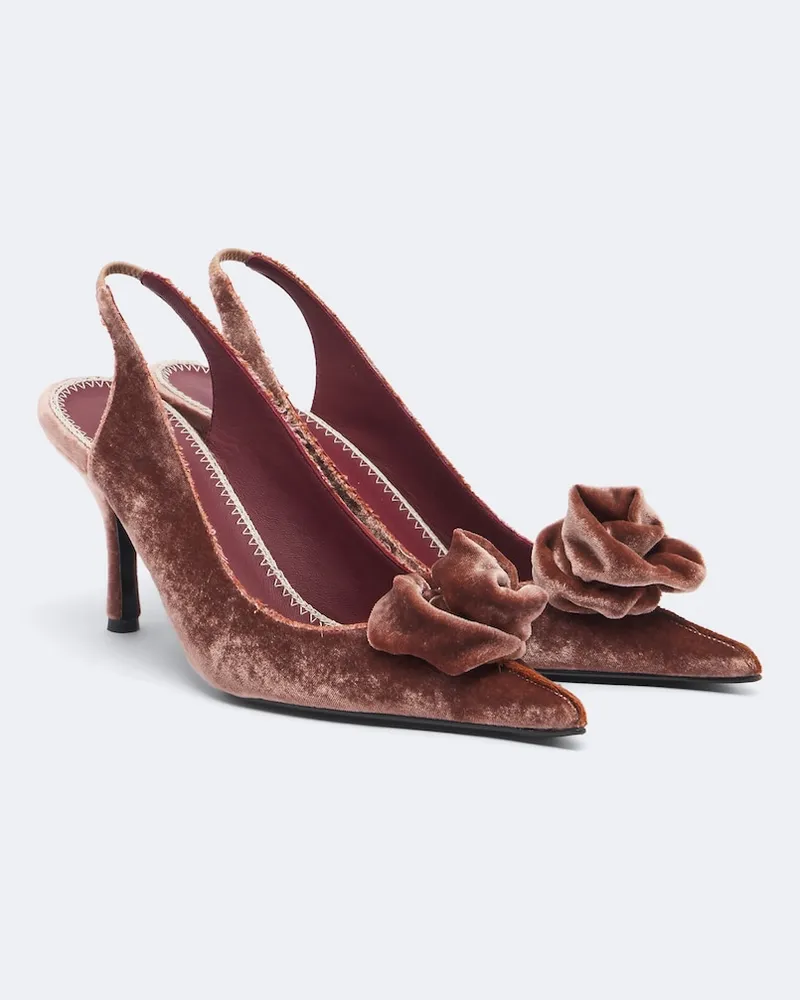 Magda Butrym Slingback-Pumps aus Samt Rosa