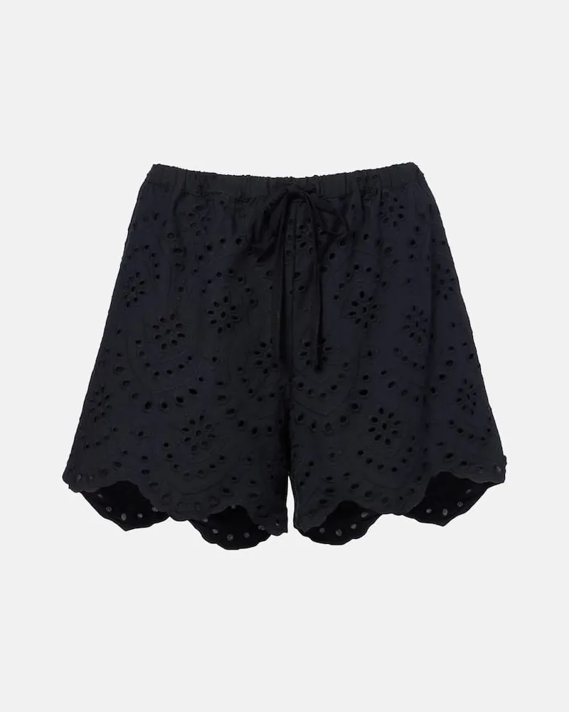 Poupette St Barth Shorts Cruse aus Baumwolle Schwarz