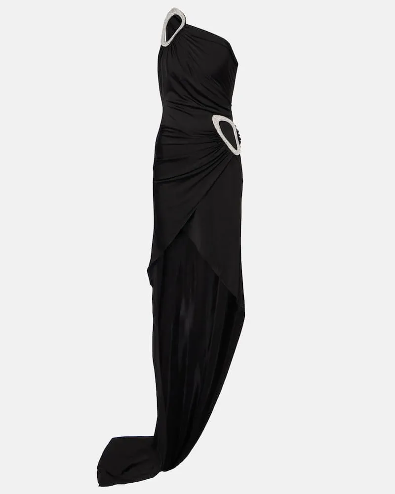 David Koma Robe mit Kristallen Schwarz