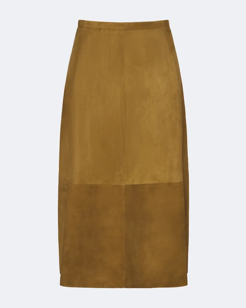 Vince Midirock aus Veloursleder Braun