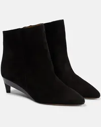 Isabel Marant Ankle Boots Deyan aus Veloursleder Schwarz